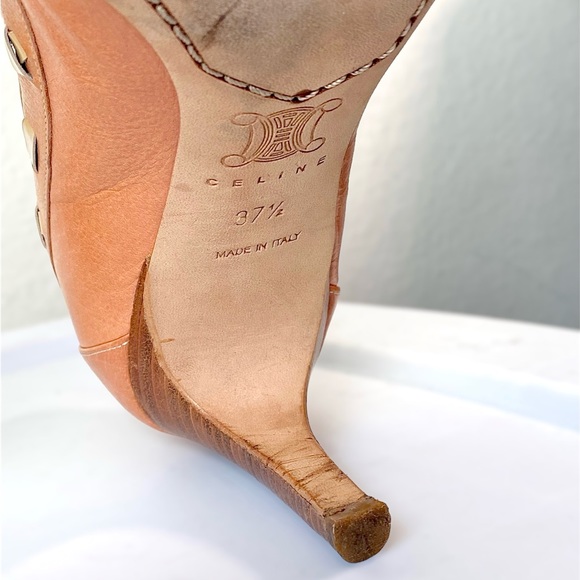 CELINE Vintage Leather Loafer Heels - Picture 14 of 14